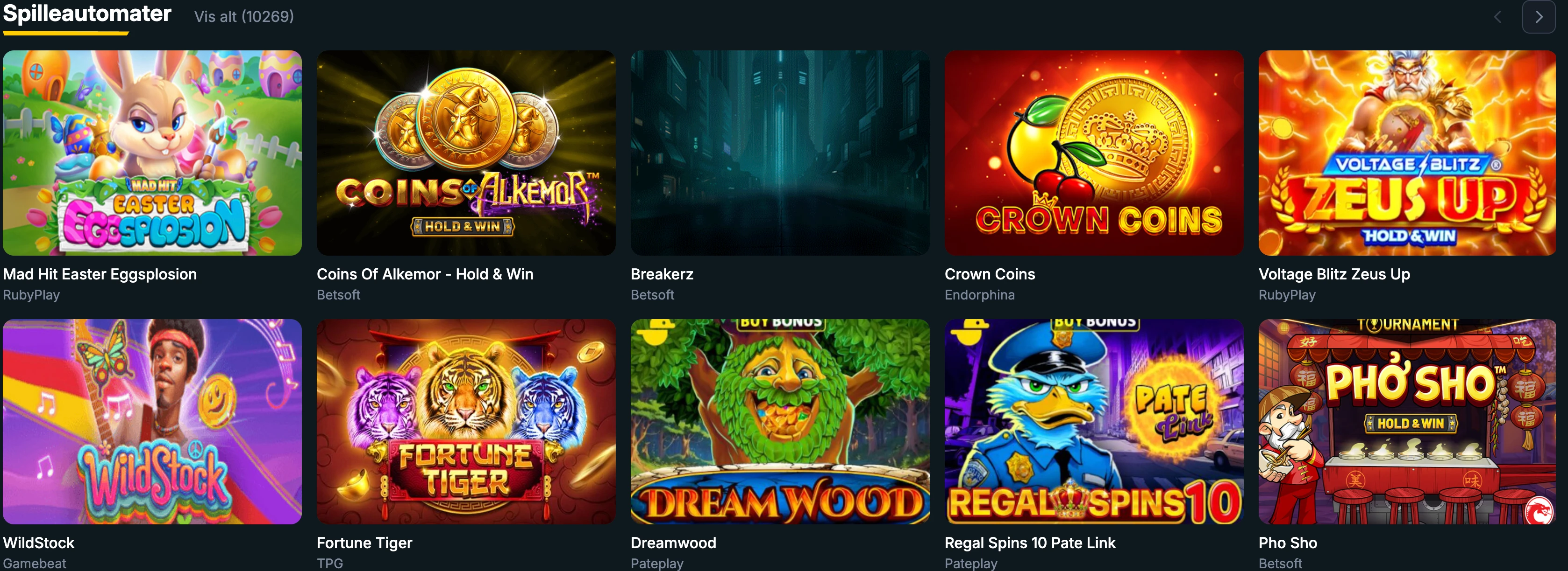 Spillutvalg hos Campeonbet Casino